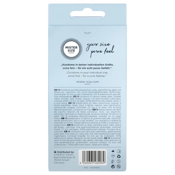 Mister Size dünnes Kondom - 53mm (10 St)