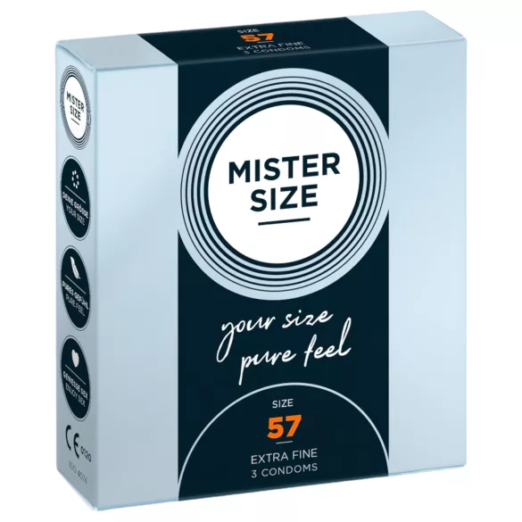 Mister Size dünnes Kondom - 57mm (3 Stk.)