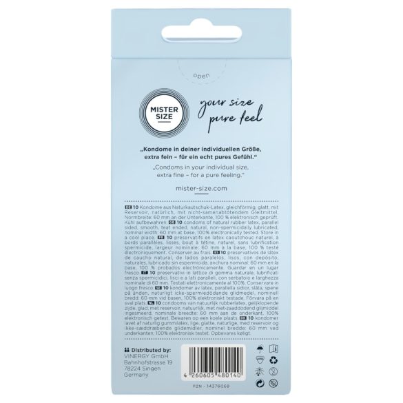 Mister Size dünnes Kondom - 60mm (10er Pack)