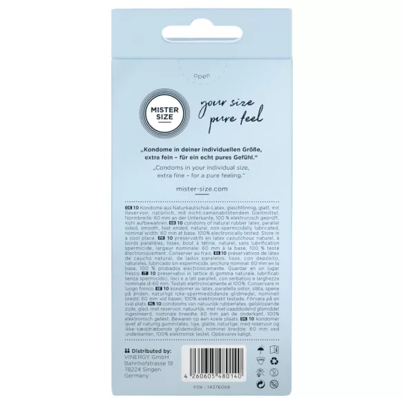 Mister Size dünnes Kondom - 60mm (10er Pack)