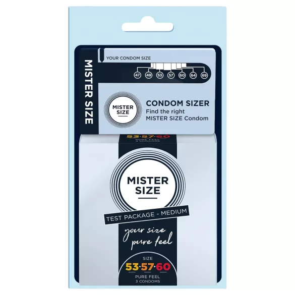 Mister Size Kondom Testset mit Penis-Messgerät - 3 Stk