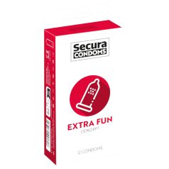 Secura Extra Fun - genoppte Kondome - 53mm (12 Stk.)