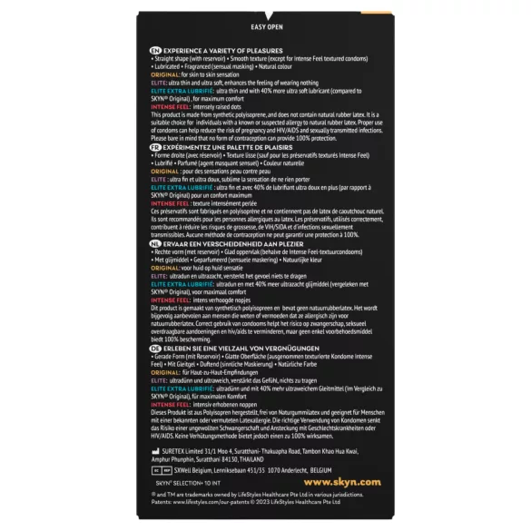 SKYN Selection+ - latexfreie Kondom-Auswahl (10 Stk.)