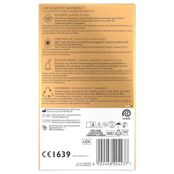 Durex Hautnah - latexfreies Kondom (16 Stk.)
