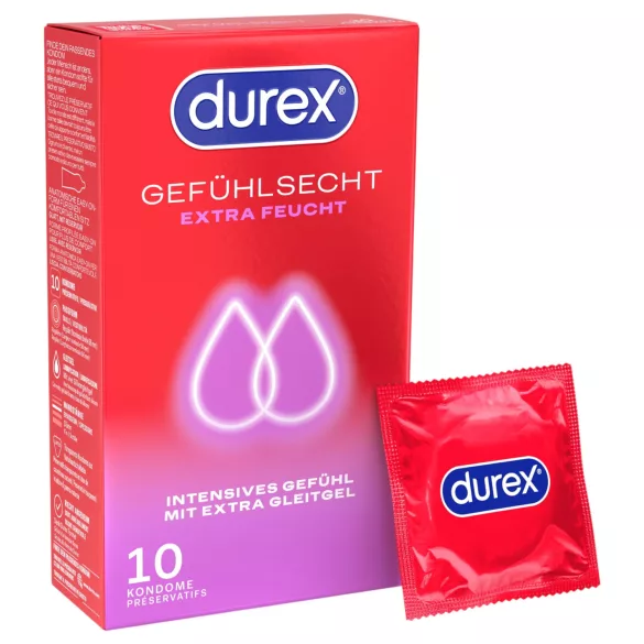 Durex - extra gleitfähige Kondome (10 Stück)
