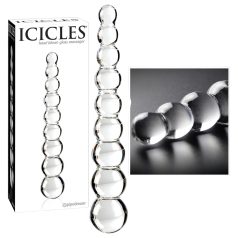 Icicles No. 2 - Kugelförmiger Glasdildo (Transparent)