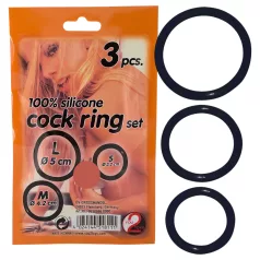 You2Toys - Silikon Penisring Trio - Schwarz