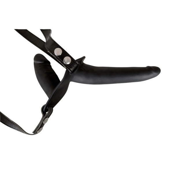 You2Toys - Anbringbares Silikon-Dildo-Duo (schwarz)