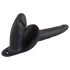 You2Toys - Anbringbares Silikon-Dildo-Duo (schwarz)