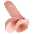 King Cock 7" Hoden Dildo (18 cm) - natur