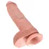 King Cock 10 großer Dildo mit Hoden (25 cm) - natur