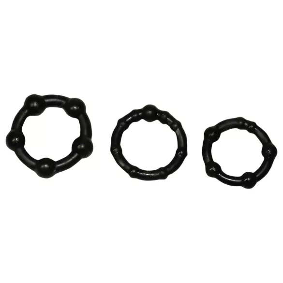 You2Toys - Sei hart! Penisring-Set - Schwarz (3 Stk)