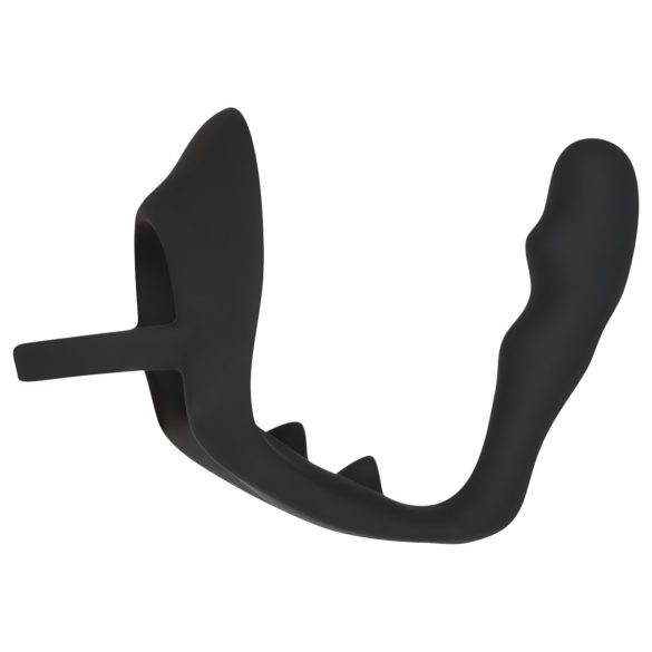 Black Velvet - Penis- und Hodenring Anal-Dildo (schwarz)