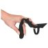 Black Velvet Analdildo mit Penisring (schwarz)