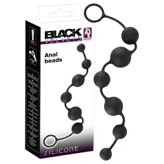 Black Velvets - Anal-Dildo mit 6 Perlen (schwarz)