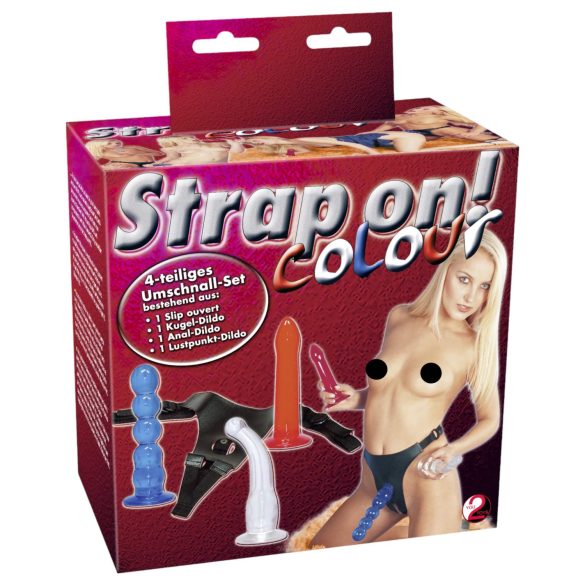 You2Toys - Buntes Strap-On Dildo-Set!