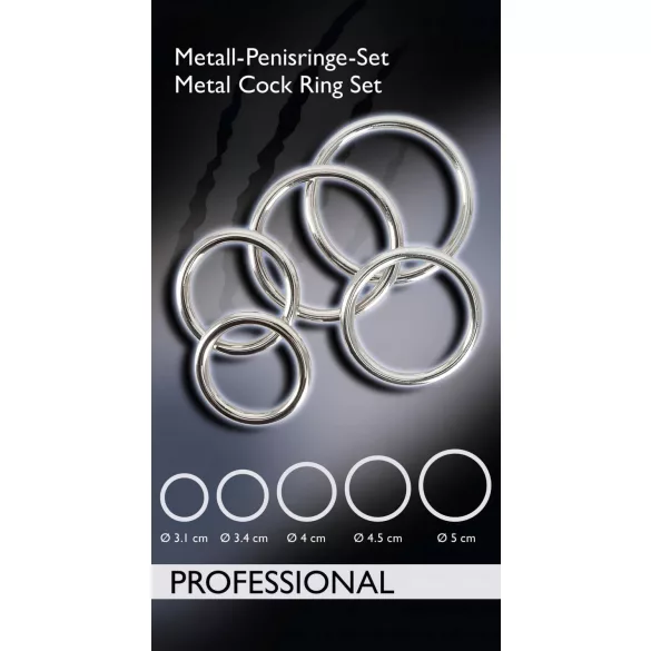 Bad Kitty - Metall Penisring Set (5-tlg)