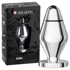 mystim Little John - Elektro Analplug - Silber (groß)