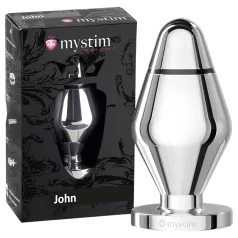 mystim Little John - Elektro Analplug - Silber (groß)