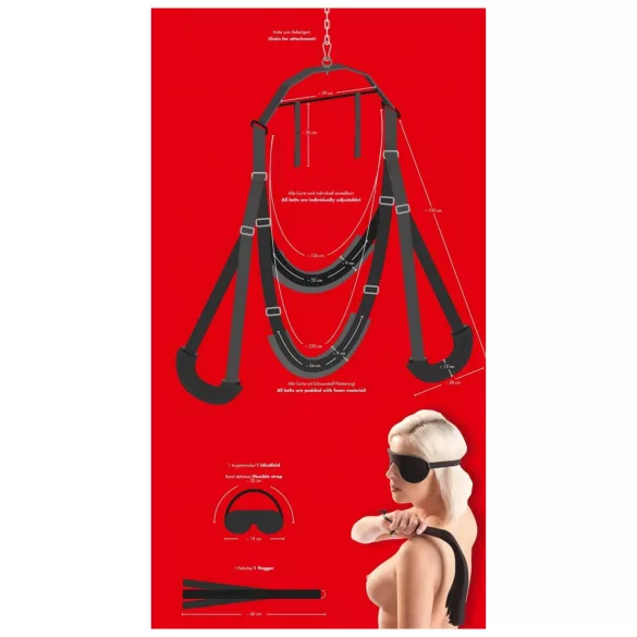 Bad Kitty - Sexschaukel-Set (schwarz)
