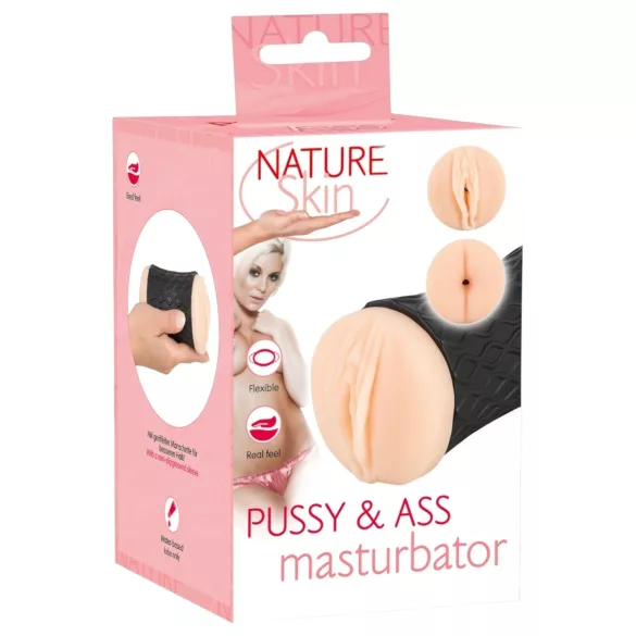 Nature Skin - Naturale Haut P & A Masturbator (Natur-Schwarz)