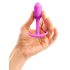 b-vibe Snug Plug 1 - Analplug mit Gewicht (55g) - Pink