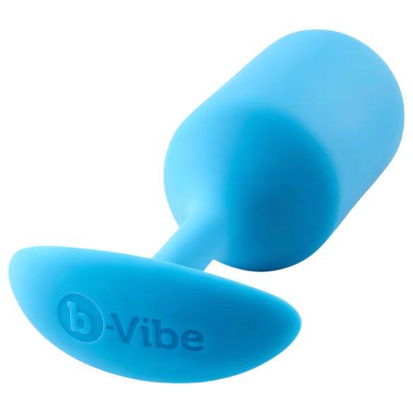 b-vibe Snug Plug 3 - doppel Kugel Analplug (180g) - blau