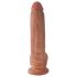 King Cock 9 Ei Dildo (23 cm) - Braun