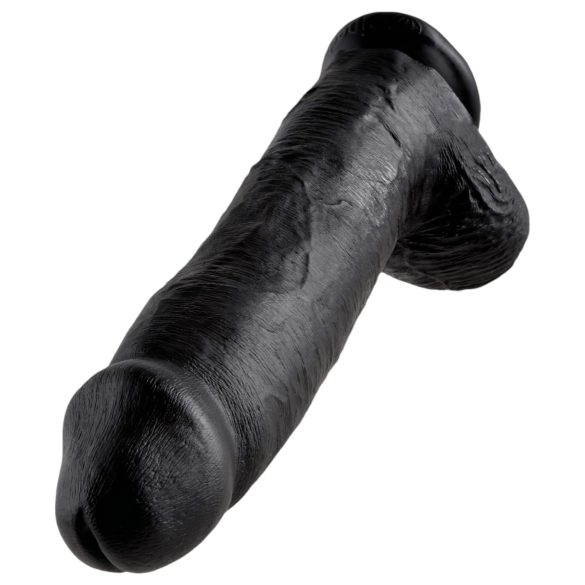 King Cock 12 großer Dildo mit Hoden (30 cm) - schwarz