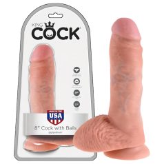 King Cock 8 Haltungsdildo (20 cm) - naturfarben