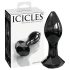 Icicles No. 78 - konischer Glas-Analplug (schwarz)