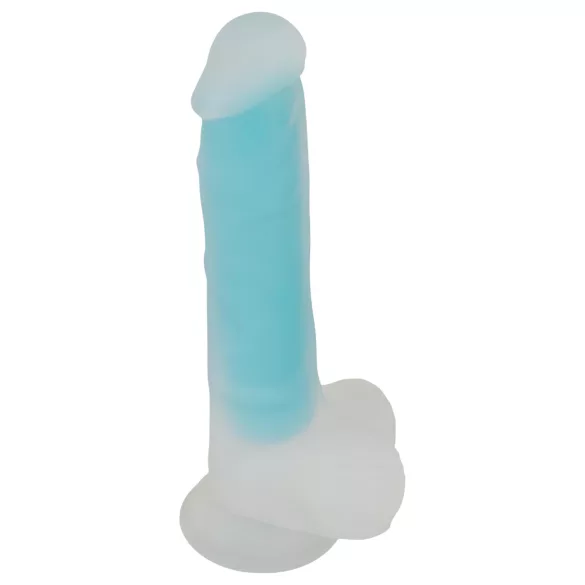 You2Toys Glow in the Dark - Leuchtender Saugnapf-Dildo (blau)