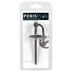   You2Toys - Penisplug - Silikon-Eichelring mit hohlem Dilator (schwarz)