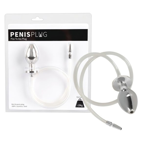 Piss-to-Ass Plug - Hohler Analplug mit Harnröhren-Dehner