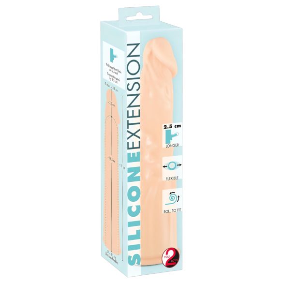 You2Toys - Silikon Penisverlängerung (Naturfarben) - 19cm