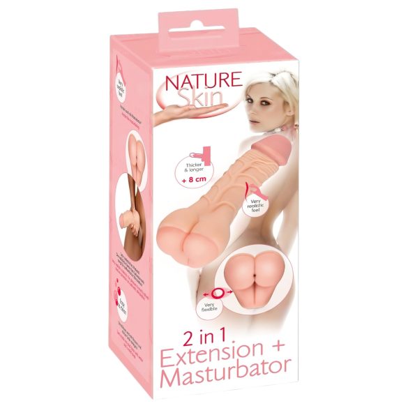 Naturhaut 2in1 - Künstlicher Po & Penishülle (natur)