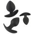 Black Velvet - Silikon Anal-Plug-Set (3-teilig) - Schwarz