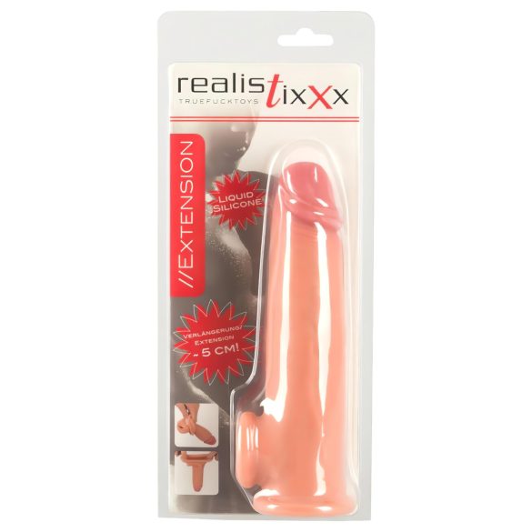 Realistixxx - Verlängerungsmanschette mit Penisring - 19 cm (natur)