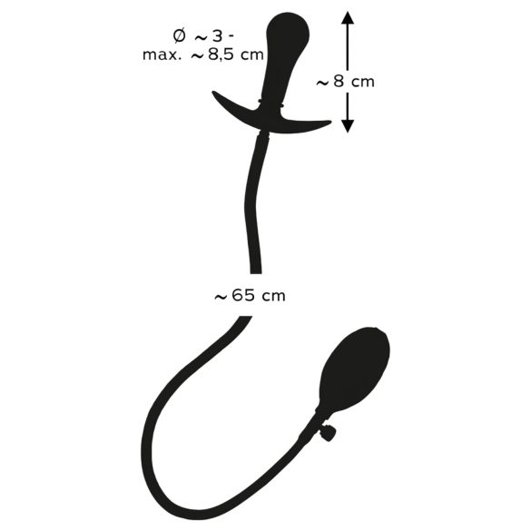You2Toys - kugelgeladener, aufpumpbarer Analplug (schwarz)