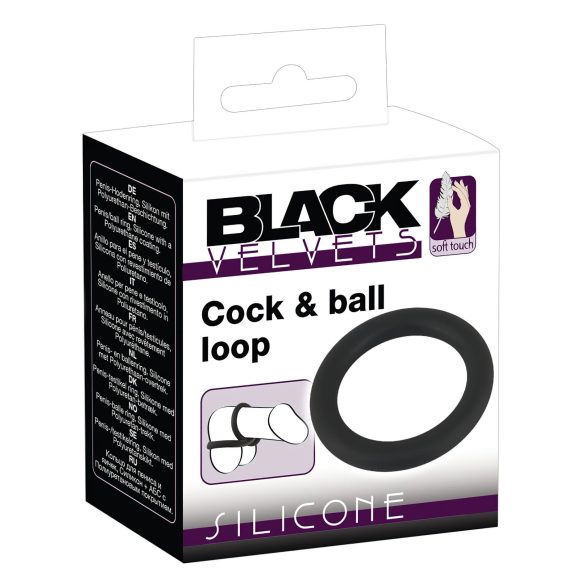 Black Velvet - Silikon Penisring (schwarz) - 5cm