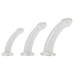   Crystal Clear - Eichel-Anal-Dildoset - 3-teilig (transparent)