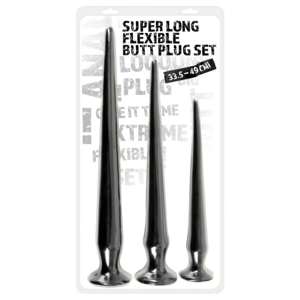 You2Toys - extra langes Analplug-Set (3-teilig) - schwarz