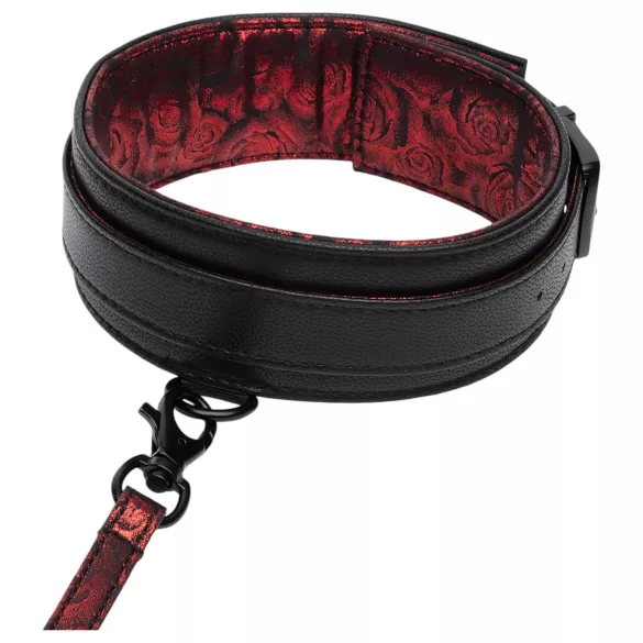 Fifty Shades of Grey - Halsband & Leine (schwarz-rot)
