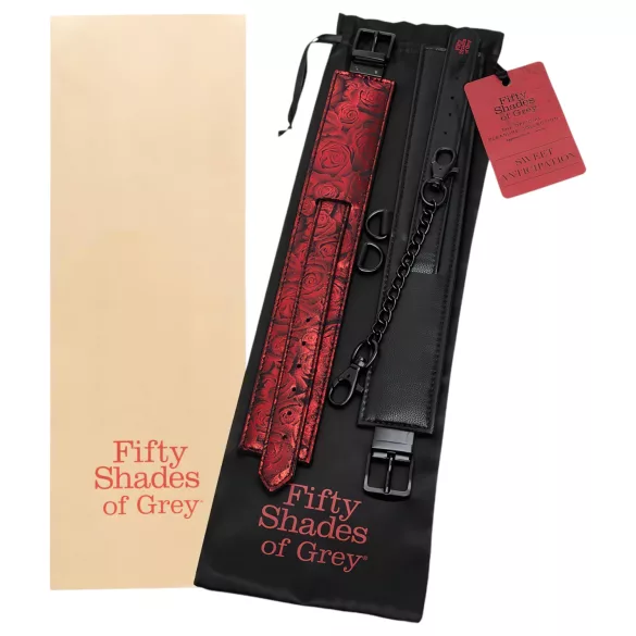Fifty Shades of Grey - Knöchelfesseln (schwarz-rot)