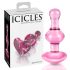 Icicles No. 75 - Herzförmiger Glas-Analdildo (Pink)