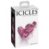 Icicles No. 75 - Herzförmiger Glas-Analdildo (Pink)