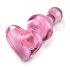 Icicles No. 75 - Herzförmiger Glas-Analdildo (Pink)