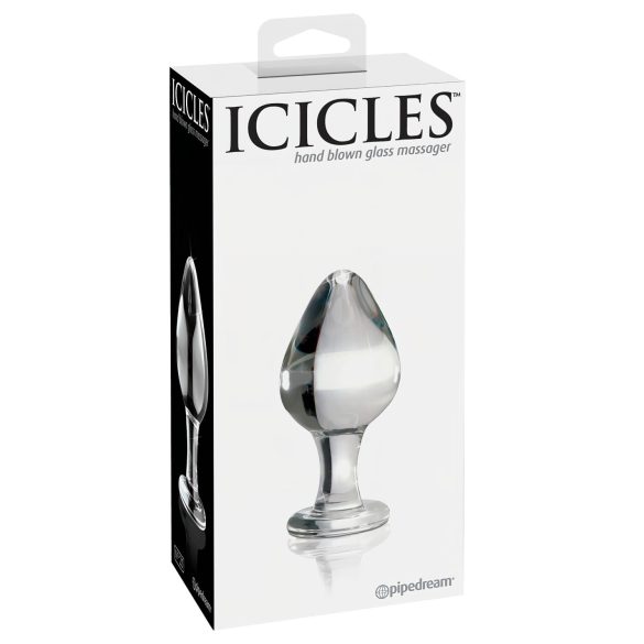 Icicles No. 25 - konischer, gläserner Analplug (transparent)