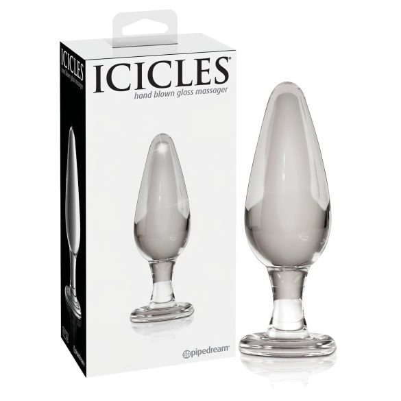 Icicles No. 26 - Transparenter Glas Analplug konisch