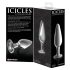 Icicles No. 26 - Transparenter Glas Analplug konisch